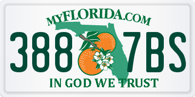 FL license plate 3887BS
