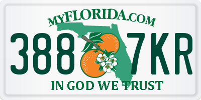 FL license plate 3887KR
