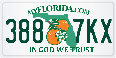 FL license plate 3887KX