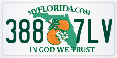 FL license plate 3887LV