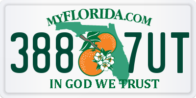 FL license plate 3887UT