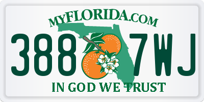 FL license plate 3887WJ