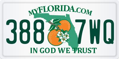 FL license plate 3887WQ