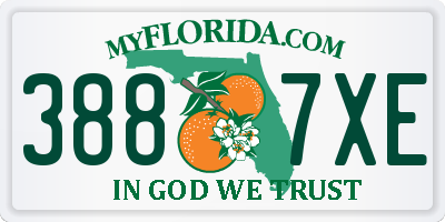 FL license plate 3887XE