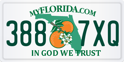 FL license plate 3887XQ