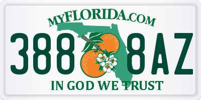FL license plate 3888AZ