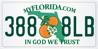 FL license plate 3888LB