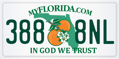 FL license plate 3888NL