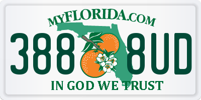 FL license plate 3888UD