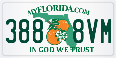 FL license plate 3888VM
