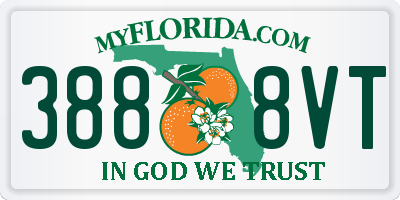 FL license plate 3888VT