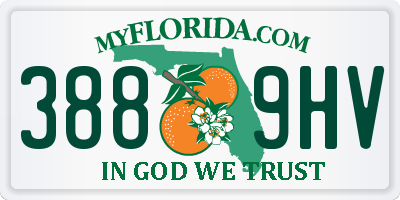FL license plate 3889HV