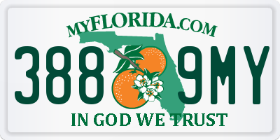 FL license plate 3889MY
