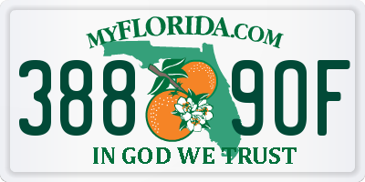 FL license plate 3889OF