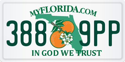 FL license plate 3889PP