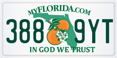 FL license plate 3889YT