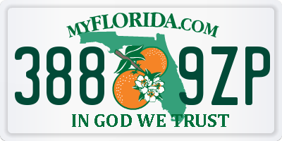 FL license plate 3889ZP