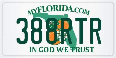 FL license plate 388RTR