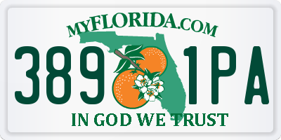 FL license plate 3891PA