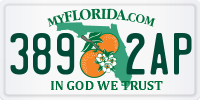 FL license plate 3892AP
