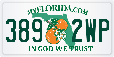 FL license plate 3892WP