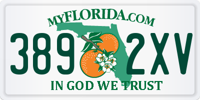 FL license plate 3892XV