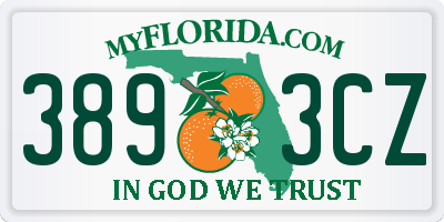 FL license plate 3893CZ