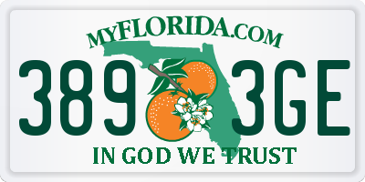FL license plate 3893GE