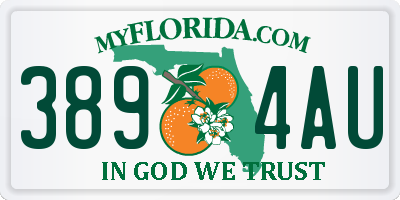 FL license plate 3894AU