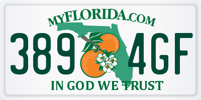 FL license plate 3894GF