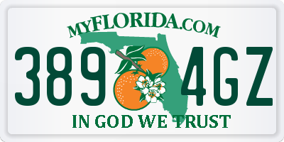 FL license plate 3894GZ