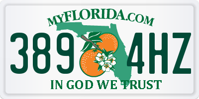 FL license plate 3894HZ