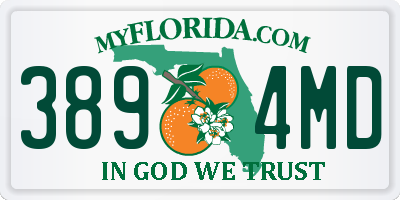 FL license plate 3894MD