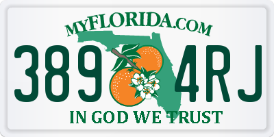 FL license plate 3894RJ