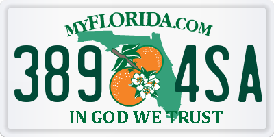 FL license plate 3894SA