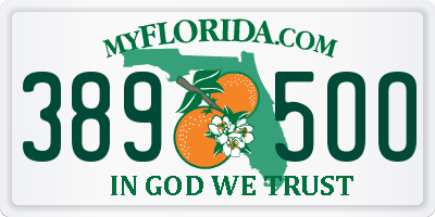 FL license plate 3895OO