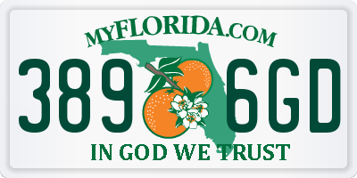 FL license plate 3896GD
