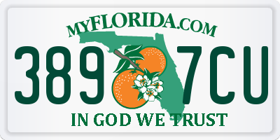FL license plate 3897CU