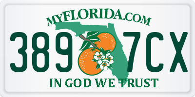 FL license plate 3897CX