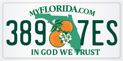 FL license plate 3897ES