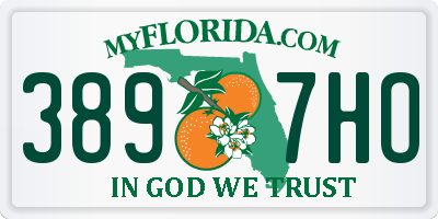 FL license plate 3897HO