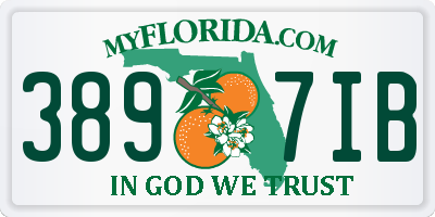 FL license plate 3897IB