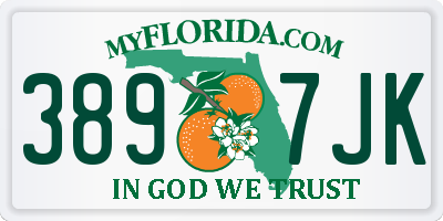 FL license plate 3897JK