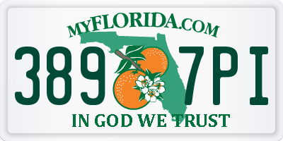 FL license plate 3897PI