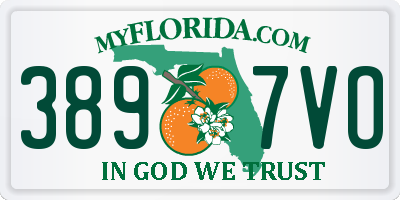 FL license plate 3897VO