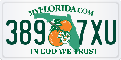 FL license plate 3897XU