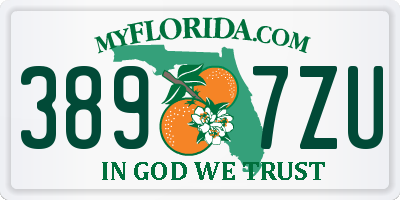 FL license plate 3897ZU