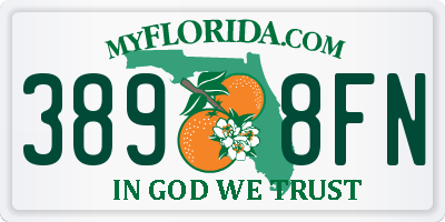 FL license plate 3898FN