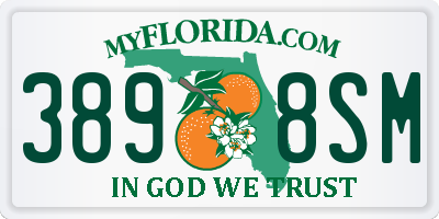 FL license plate 3898SM