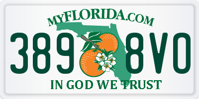 FL license plate 3898VO